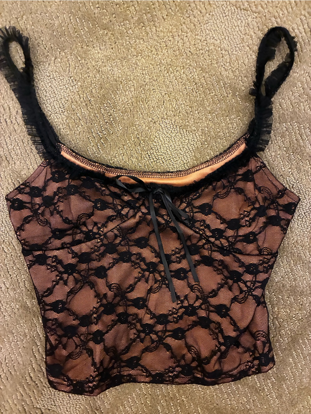 Black Lace Strapless Bustier Top